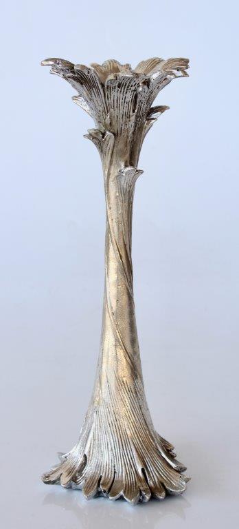 Tall Silver Candle Holder